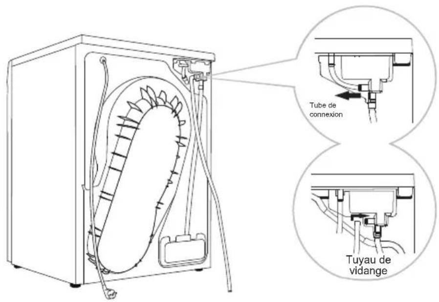 HISENSE DH5I104BWAB - CONNECTER LE TUYAU DE VIDANGE - 1