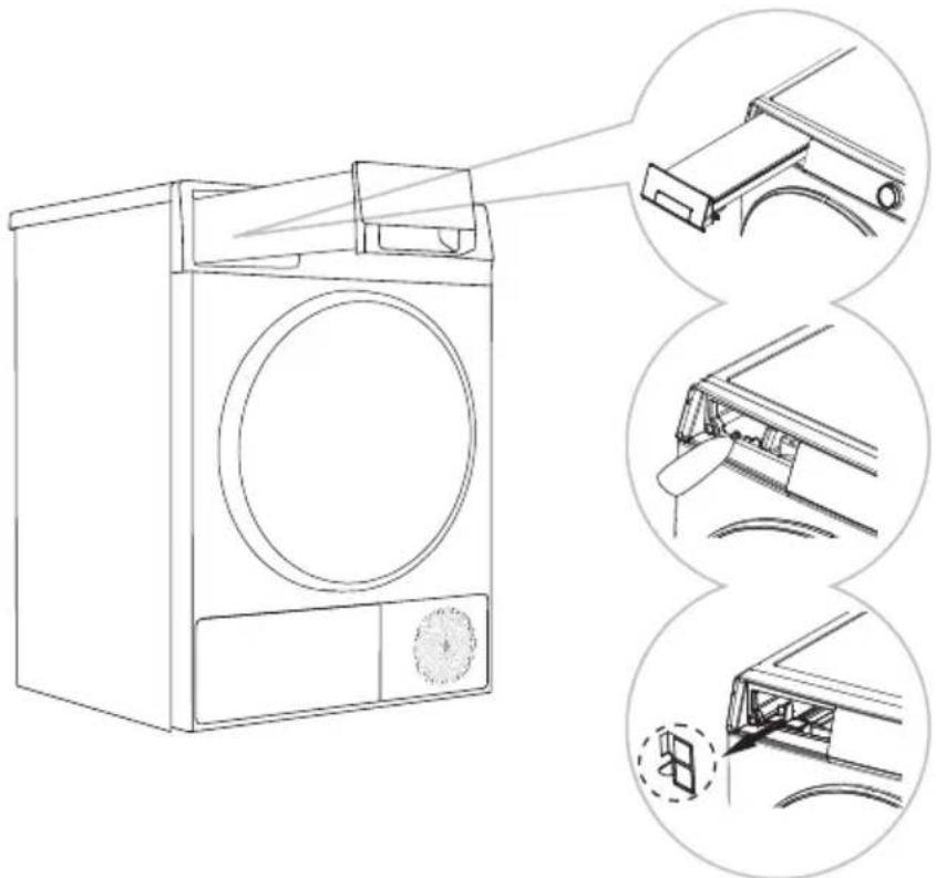 HISENSE DH5I104BWAB - AJOUTER DE L'EAU À LA FONCTION VAPEUR ET NETTOYER LE FILTRE - 1