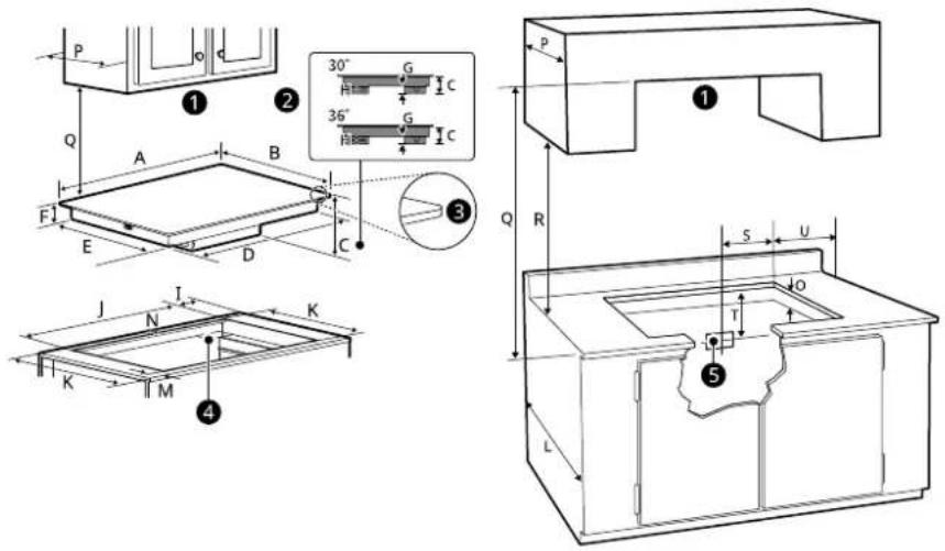 LG CBEW3613BE - Dimensions and Clearances - 1