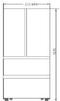 SABA FRD505WDBK D - Dimension de l'installation - 1