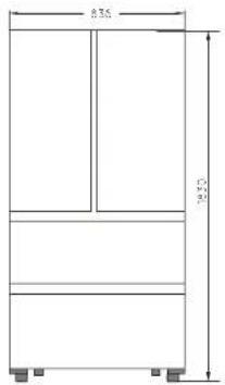 SABA FRD505WDBK D - Installation dimension - 1