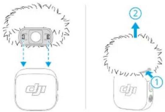 DJI Mic 3 - Installation du pare-vent - 1