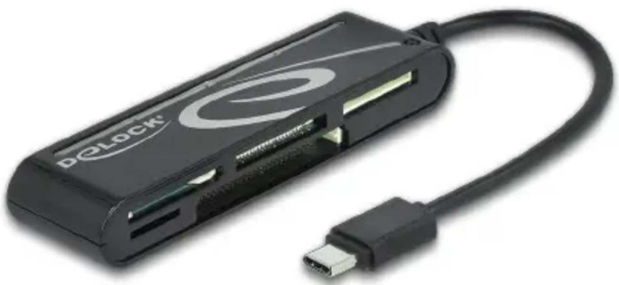 DeLOCK 91739 - USB Type-C™ Card Reader for CF, SD, Micro SD, MS, xD - 1
