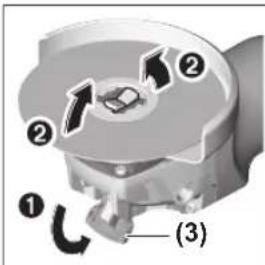 BOSCH GWX 18V11 S Professional - Removing the abrasive tool - 1