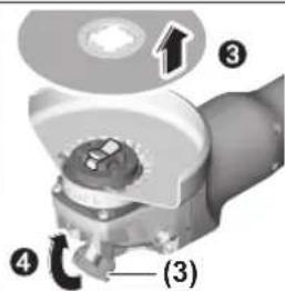 BOSCH GWX 18V11 S Professional - Removing the abrasive tool - 2