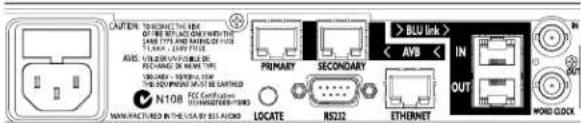 BSS Audio Soundweb London BLU806DA - Rear Panel - 2