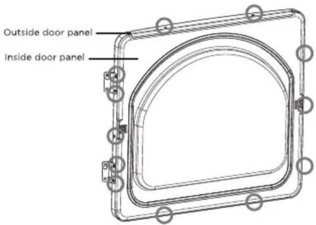 MIDEA MLTE42A2BWW - Door Reversal Procedure - 3