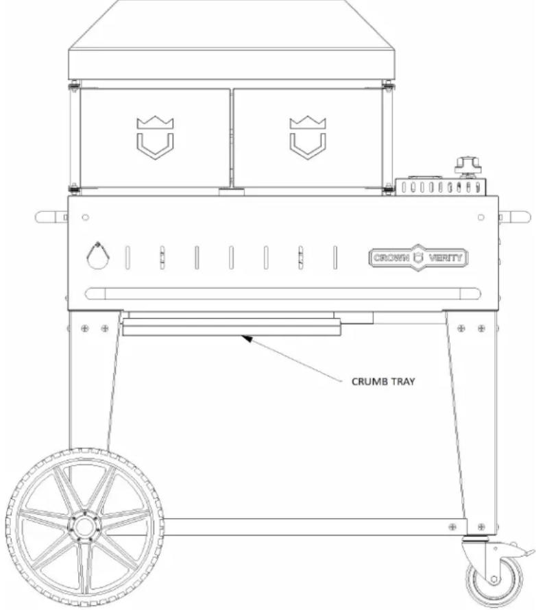 Crown Verity PZ48MB - Vidange du bac à miettes: - 1