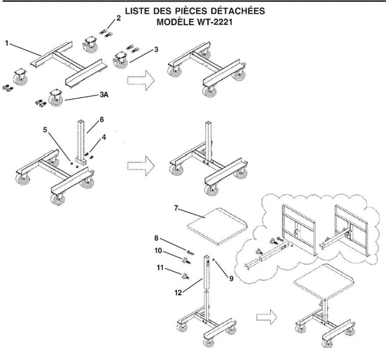 Vestil WT2424 - INSTRUCTIONS DE FONCTIONNEMENT - 3
