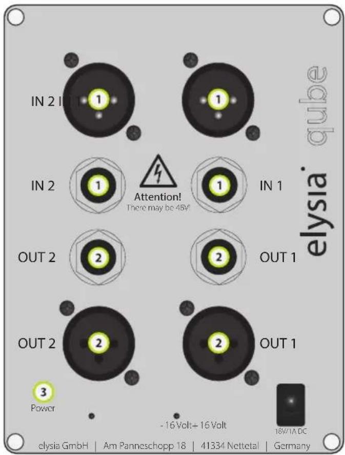 Elysia Xpressor NEO QUBE - Anschlüsse (elysia qube) - 1