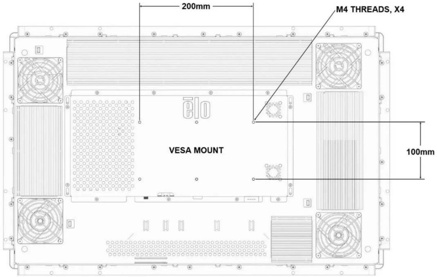 ELO 2799L - 後部 VESA 安裝 - 1
