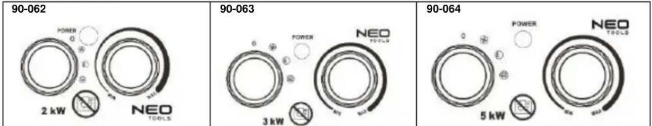 90-062 POWER 2 kW NEO TOOLS 90-063 POWER 3 kW NEO TOOLS 90-064 POWER 5 kW NEO TOOLS