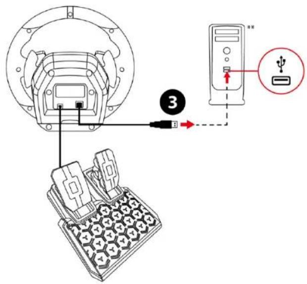 Diagram showing device connection with labeled components including a connector, switch, and computer interface