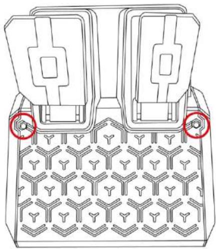 THRUSTMASTER T98 Ferrari 296 GTB - Anbringung des Pedalsets auf einer Unterlage oder in einem Cockpit - 1