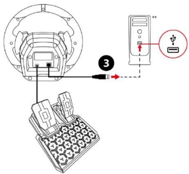 Diagram showing device connection with labeled components including a device, switch, and connector pin