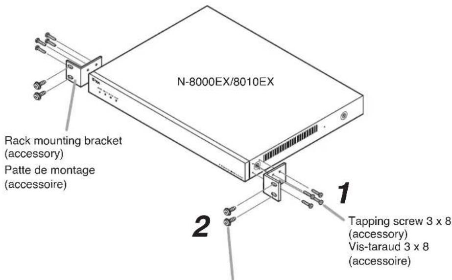 TOA N8010EX - Mounting on the rack Montage en bati - 1