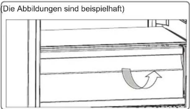 SHARP SJFTA30ITXPEES - Legen Sie keine Lebensmittel zum Einfrieren oder Eisschalen (zur Eisherstellung) in die Frischhaltelade. Das kühllade Entfernen: - 1