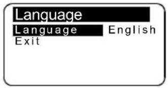 Lofrans THETIS 5003 - Language menu - 1