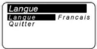 Lofrans THETIS 5003 - Menu langue - 1