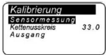 Lofrans THETIS 5003 - Menu Sensorkalibrierung - 1
