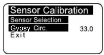 Lofrans THETIS 5003 - Sensor calibration menu - 1
