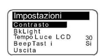 Lofrans THETIS 5003 - Menu Impostazioni - 1