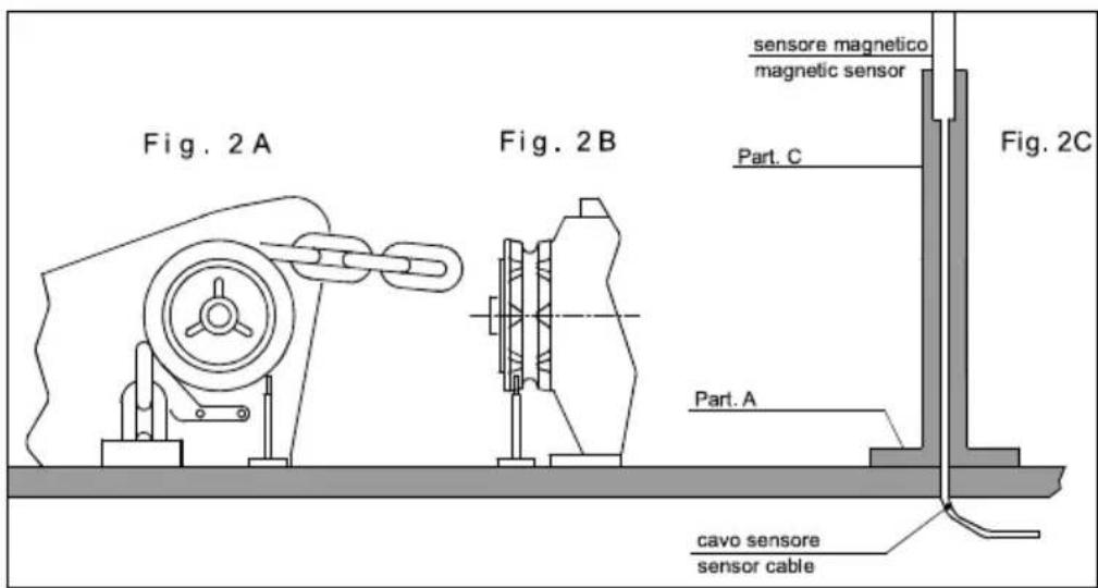 Lofrans THETIS 5003 - Montaje sensor magnétique para molinetes de eje vertical - 1