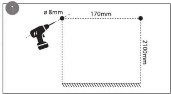 DOMO DO7357F - Befestigung an der Wand - 1