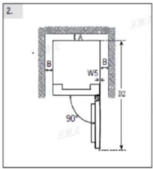 2. A B W5 B D2 90°