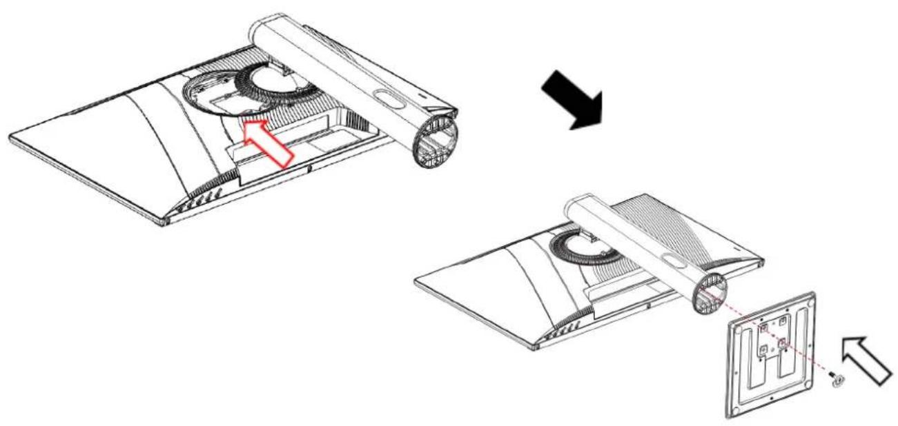 Japannext JNI238FHD120FHSPYE - Assembling the Monitor Base - 1