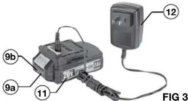 Genesis GLHD20B - CARGA DE LA BATERIA (FIG 3) - 1