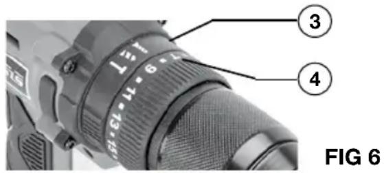 Genesis GLHD20B - MODE AND CLUTCH SETTINGS (FIG 6) - 1