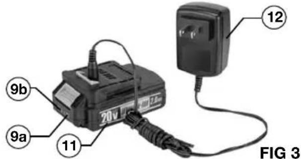 Genesis GLHD20B - CHARGING THE BATTERY (FIG 3) - 1