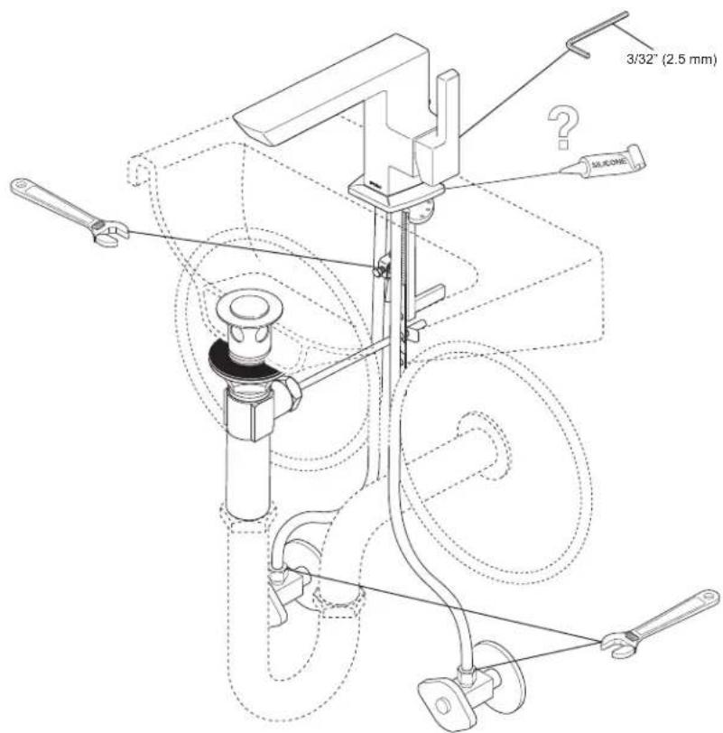 Brizo Vettis 65088LFPCECO - Pour installer votre robinet brizo® facilement, vous devez: - 1