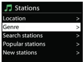 Soundmaster IR7000 - - Elenco stazioni Station - 1