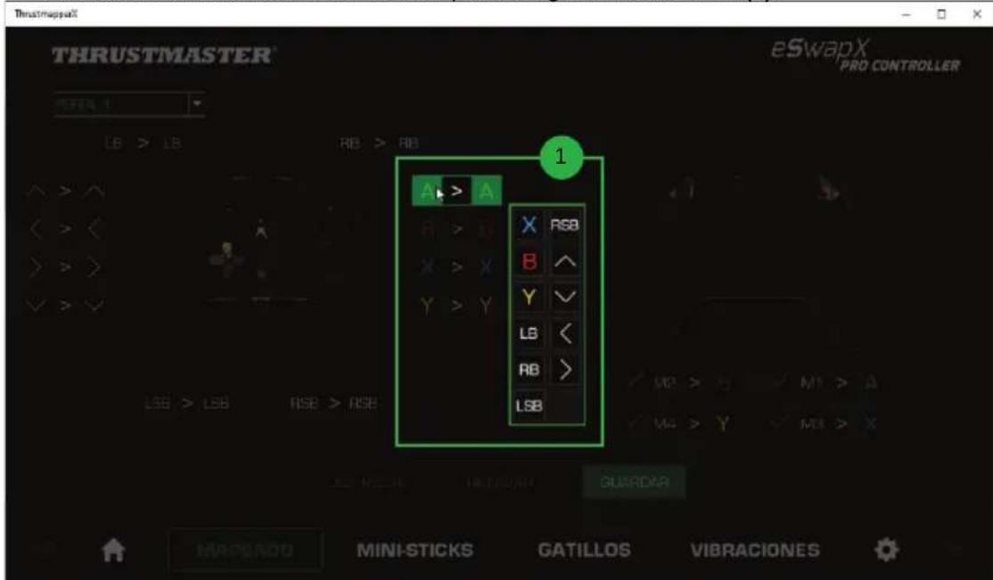 THRUSTMASTER eSwap XR Pro Controller - Para remapear los botones: - 1