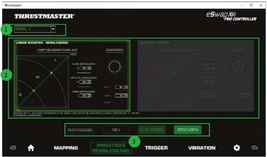 THRUSTMASTER eSwap XR Pro Controller - Konfigurieren der Ministicks und des Rennlenkradmoduls - 2