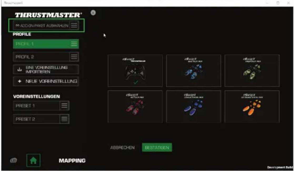 THRUSTMASTER eSwap XR Pro Controller - Add-on-Pakete verwalten - 1