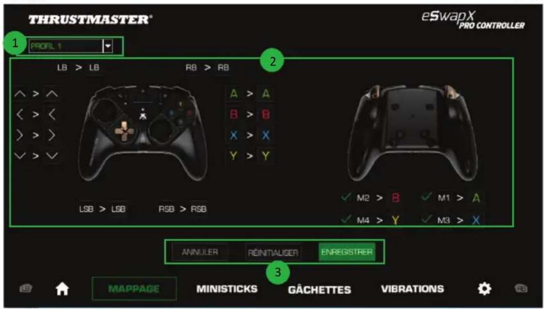 THRUSTMASTER eSwap XR Pro Controller - Mappage (ou réassignation) des boutons - 1