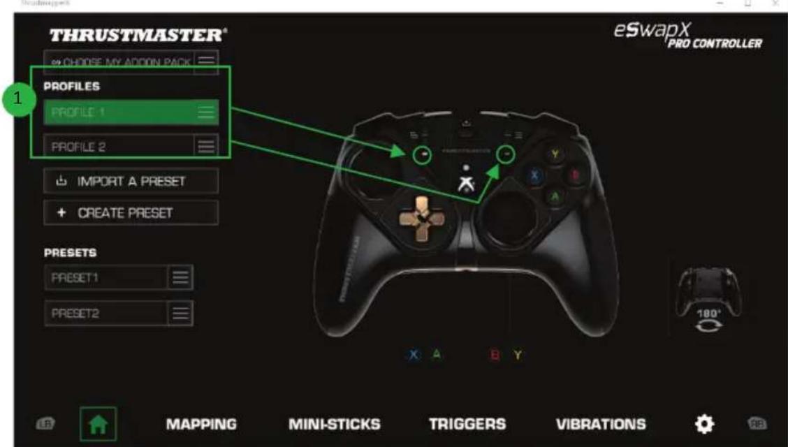THRUSTMASTER eSwap XR Pro Controller - Managing profiles - 1