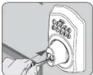 Schlage BE365 - Anulación con llave - 1