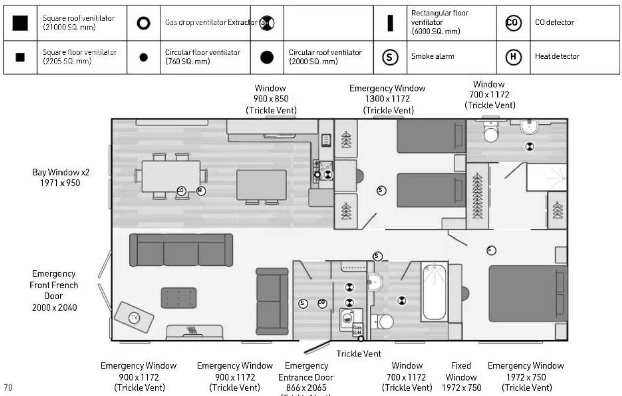 Swift Residential Park (2025) - General layout showing ventilation and emergency exits - 1