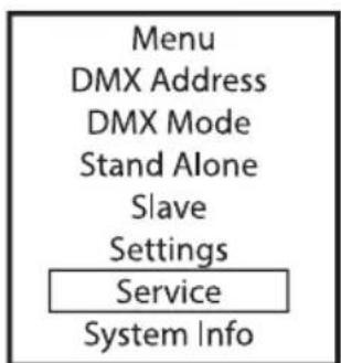 Cameo PIXBAR SMD SHORT IP G2 - MENU SERWISOWE (Service) - 1