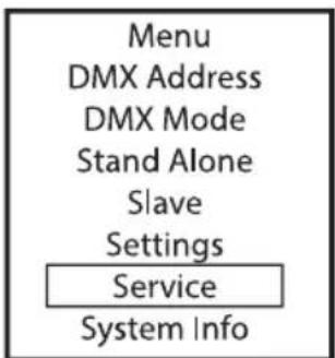 Cameo PIXBAR SMD SHORT IP G2 - SERVICE-MENU (Service) - 1
