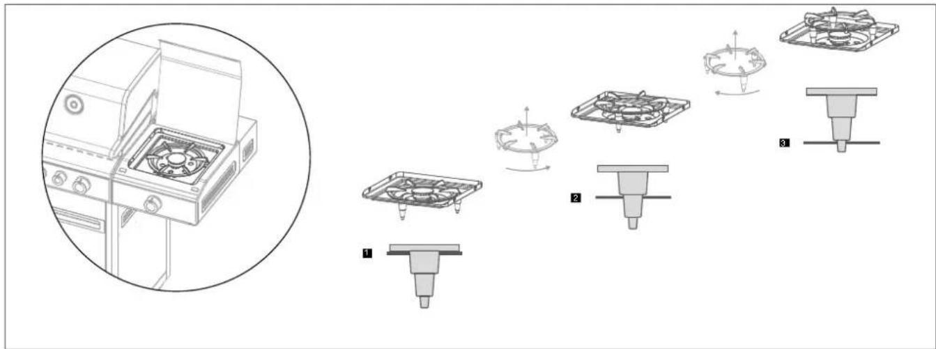 Outdoorchef Heat X345 - Plaque en fonte régliable en hauteur - 1