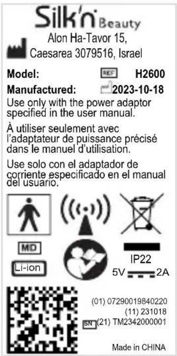 SILKN Titan Mini H2600 - Labeling - 1