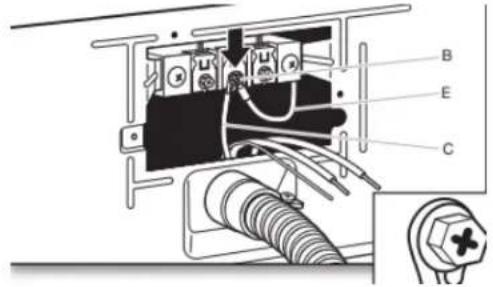 MAYTAG MED7205RF - Connect neutral bond wire and neutral wire - 1