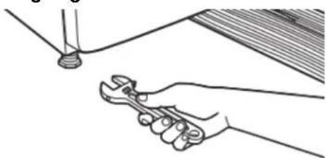 MAYTAG MED7205RF - Adjust leveling legs - 1