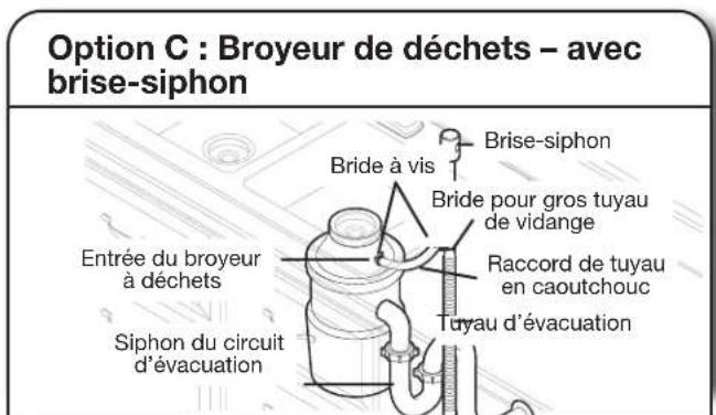 KITCHENAID KDTS324SBE - Raccordement du tuyau de vidange - 8