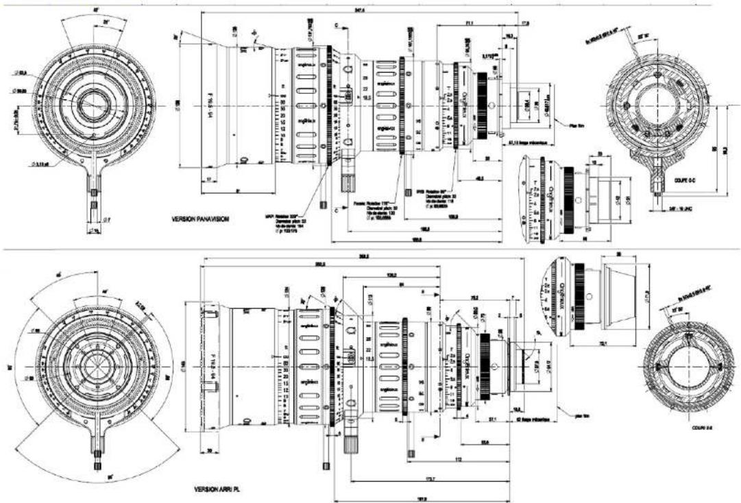 Angénieux Optimo 19.594 - PLAN D'ENCOMBREMENT - 1